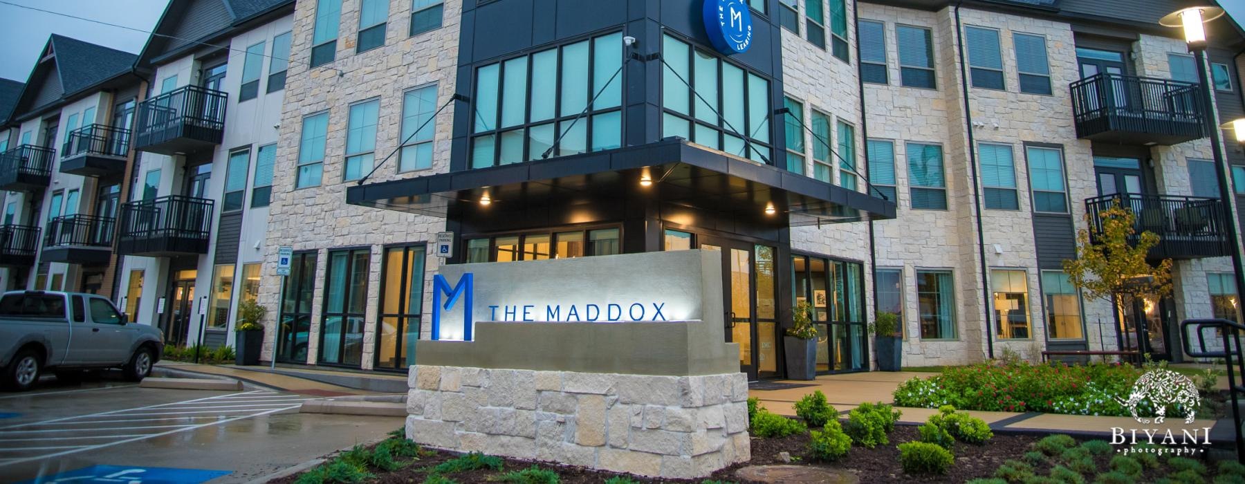 a building with a sign on it