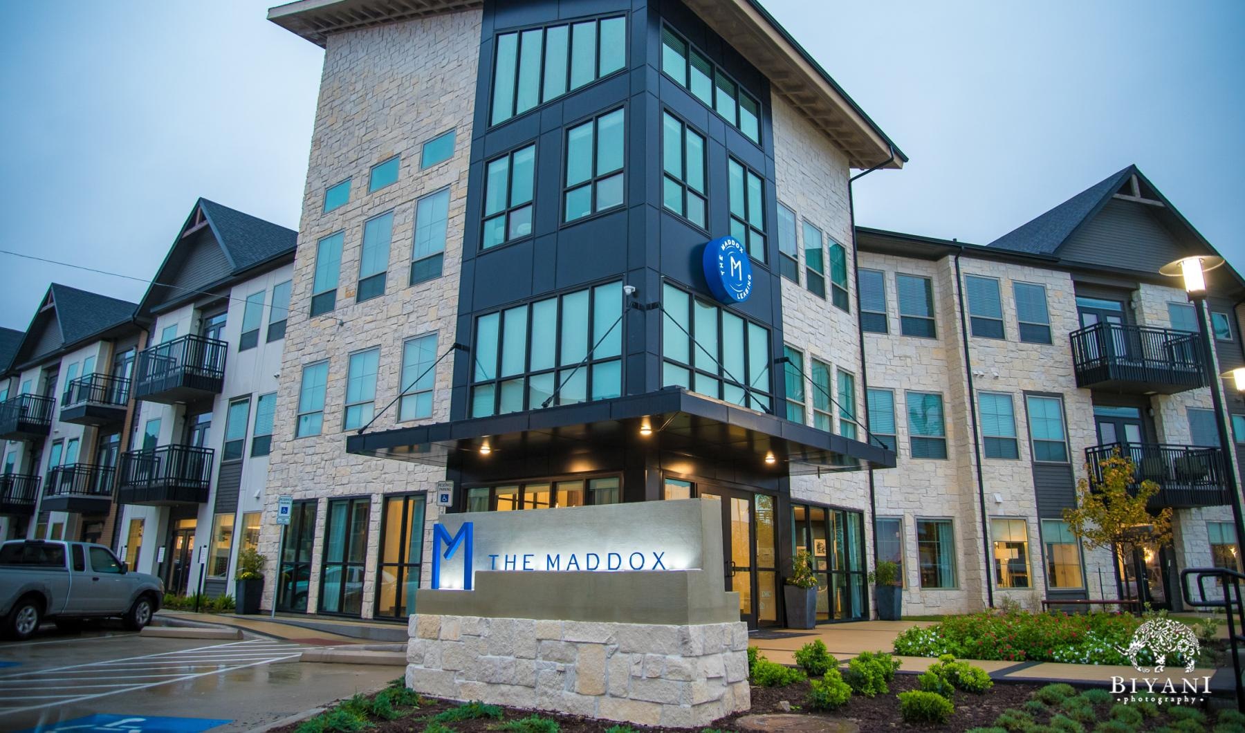 a building with a sign on it